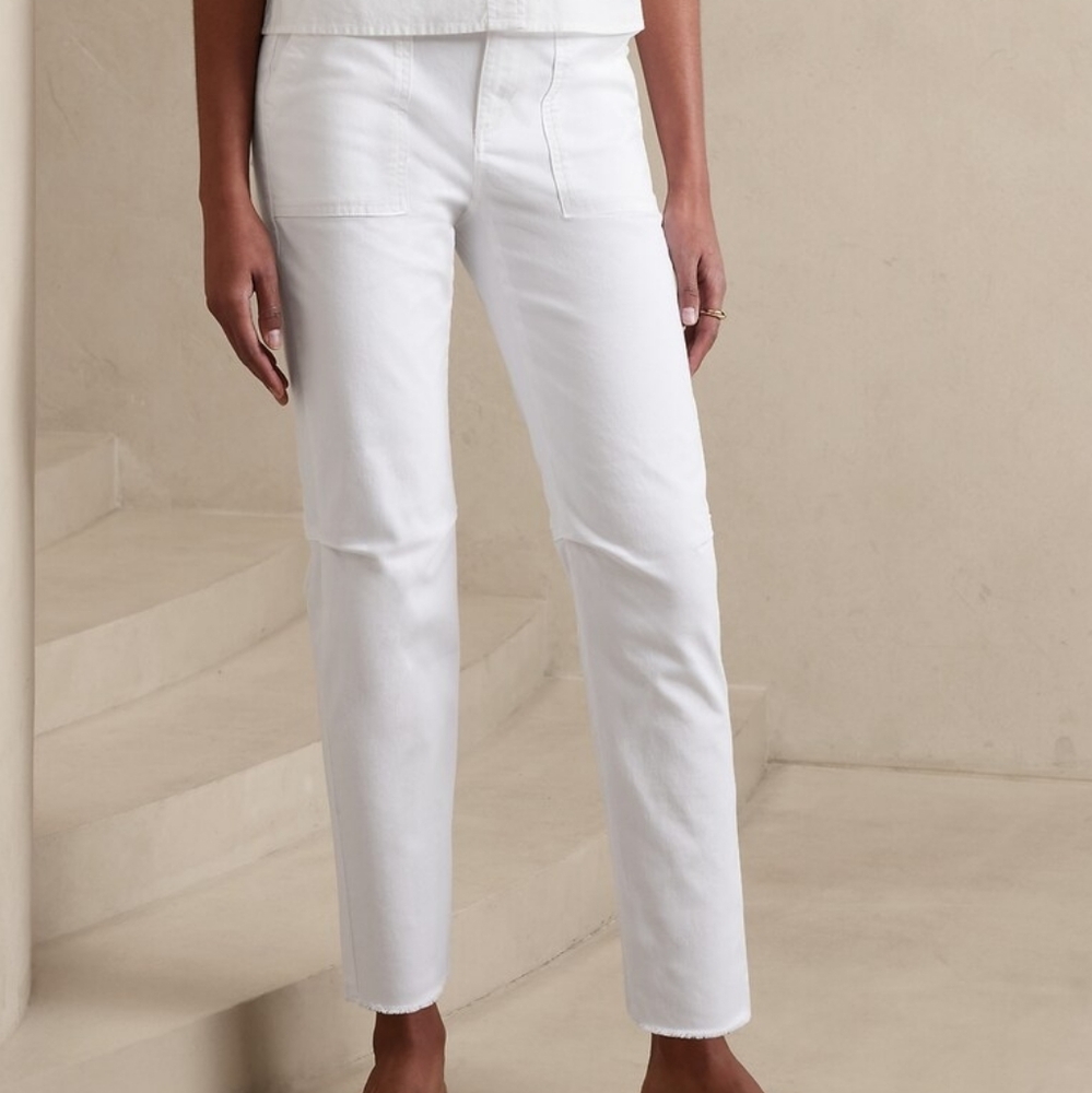 NWT BANANA REPUBLIC | $80 Girlfriend Chino Pants - Picture 3 of 5